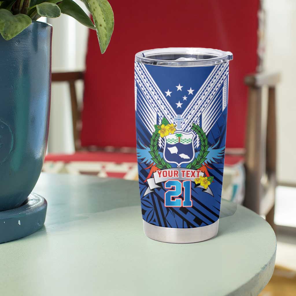 Custom Rugby Toa Samoa Tumbler Cup Samoa mo Samoa Strength in Tatau - Polynesian Pride