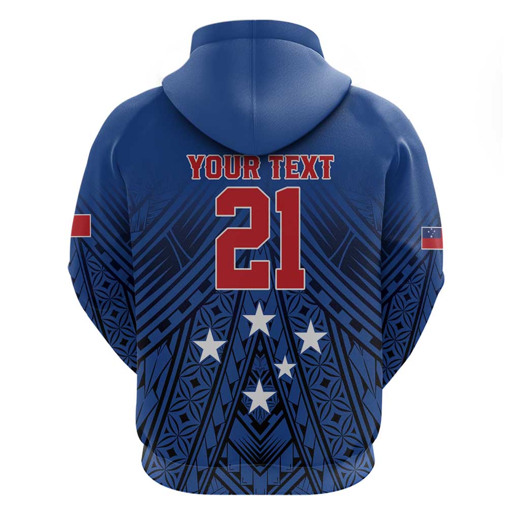 Custom Rugby Toa Samoa Zip Hoodie Samoa mo Samoa Strength in Tatau - Polynesian Pride