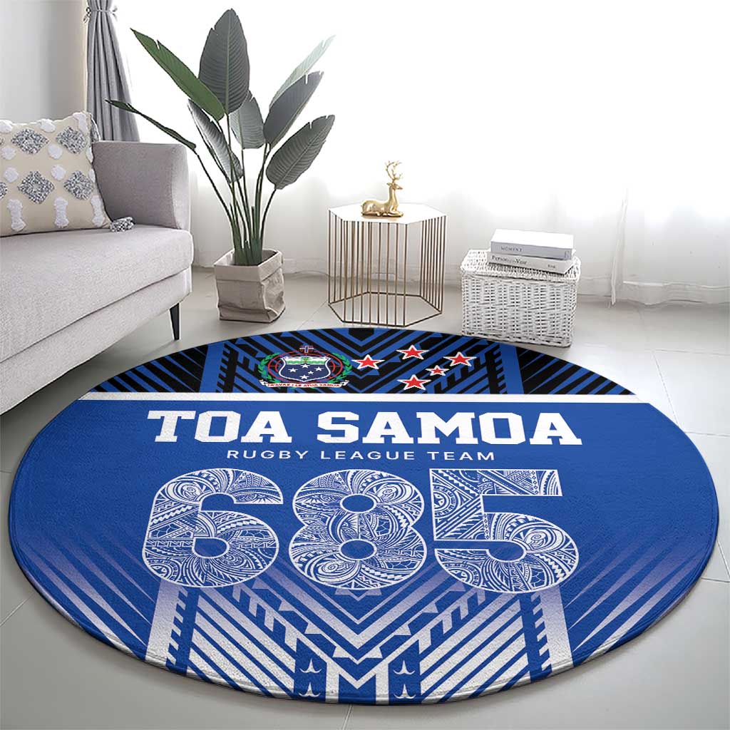 Toa Samoa 685 Round Carpet Uso Aso Uma For Life For Samoa - Polynesian Pride