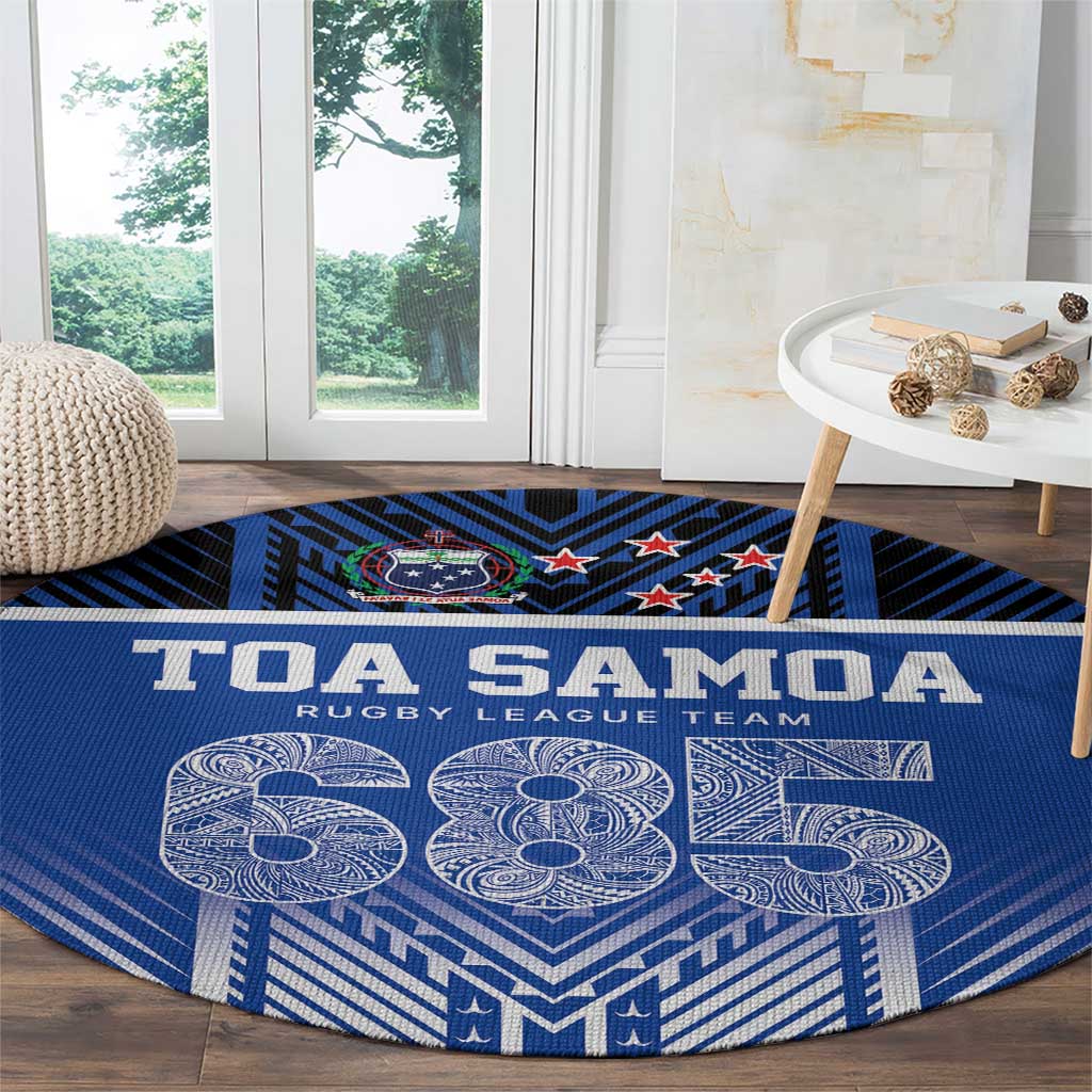 Toa Samoa 685 Round Carpet Uso Aso Uma For Life For Samoa - Polynesian Pride