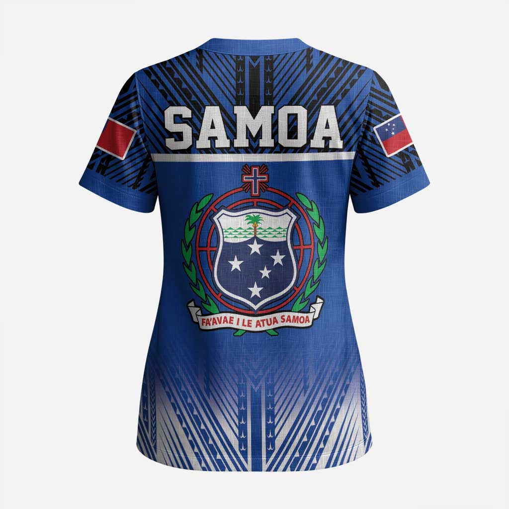 Toa Samoa 685 Scrub Top Uso Aso Uma For Life For Samoa - Polynesian Pride