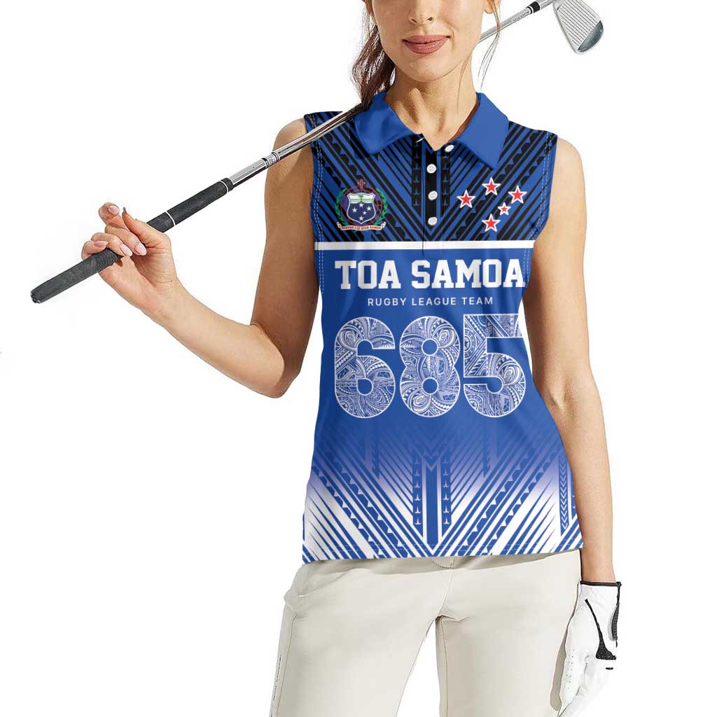 Toa Samoa 685 Women Sleeveless Polo Shirt Uso Aso Uma For Life For Samoa - Polynesian Pride
