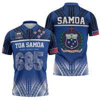 Toa Samoa 685 Zipper Polo Shirt Uso Aso Uma For Life For Samoa - Polynesian Pride