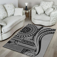 Samoa Siapo Arty Area Rug Black Style LT9 - Polynesian Pride