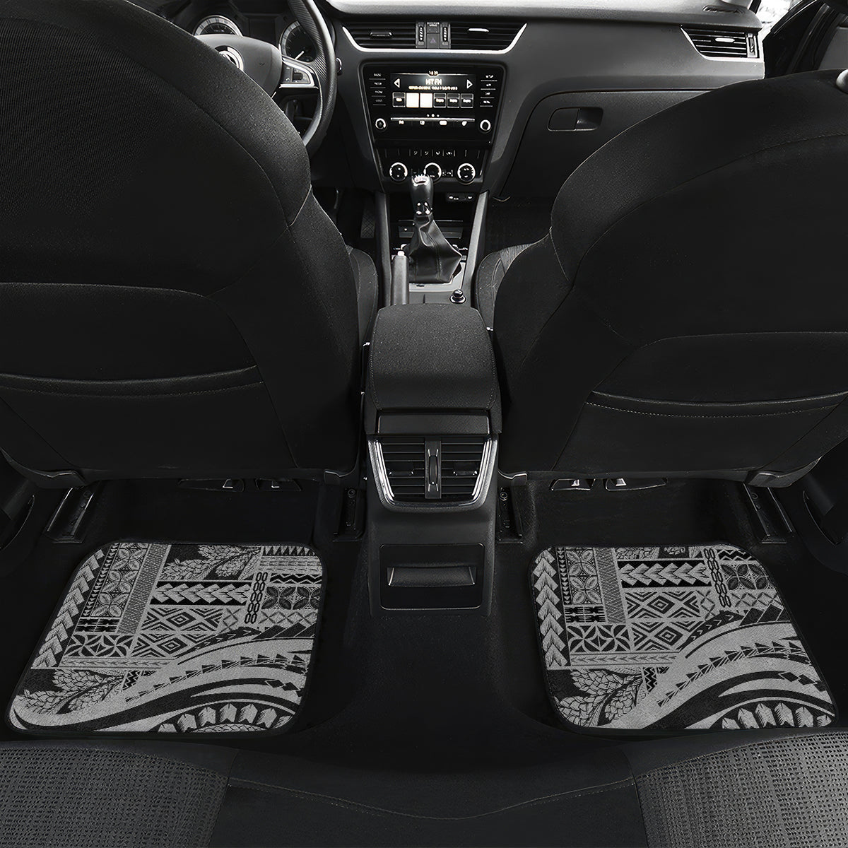 Samoa Siapo Arty Car Mats Black Style LT9 - Polynesian Pride