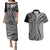 Samoa Siapo Arty Couples Matching Puletasi Dress and Hawaiian Shirt Black Style LT9 Black - Polynesian Pride