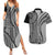Samoa Siapo Arty Couples Matching Summer Maxi Dress and Hawaiian Shirt Black Style LT9 Black - Polynesian Pride
