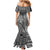 Samoa Siapo Arty Family Matching Mermaid Dress and Hawaiian Shirt Black Style LT9 - Polynesian Pride