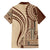 Samoa Siapo Arty Family Matching Tank Maxi Dress and Hawaiian Shirt Brown Style LT9 - Polynesian Pride