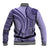 Samoa Siapo Arty Baseball Jacket Purple Style LT9 - Polynesian Pride