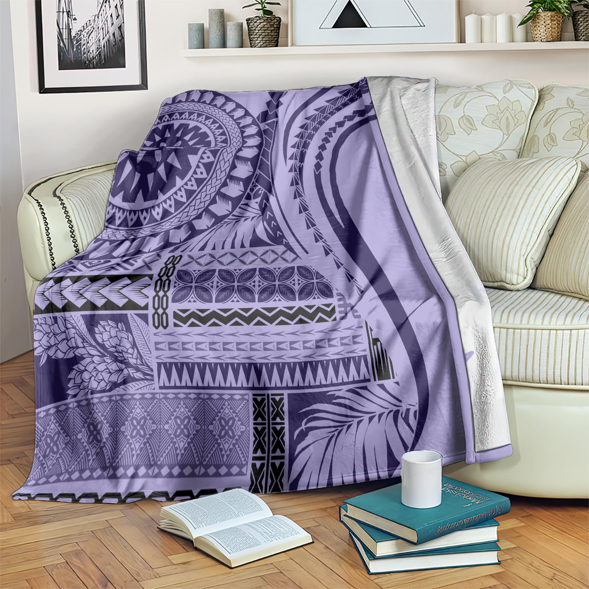 Samoa Siapo Arty Blanket Purple Style LT9 - Polynesian Pride