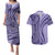 Samoa Siapo Arty Couples Matching Puletasi Dress and Hawaiian Shirt Purple Style LT9 Purple - Polynesian Pride