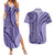 Samoa Siapo Arty Couples Matching Summer Maxi Dress and Hawaiian Shirt Purple Style LT9 Purple - Polynesian Pride