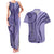 Samoa Siapo Arty Couples Matching Tank Maxi Dress and Hawaiian Shirt Purple Style LT9 Purple - Polynesian Pride