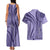 Samoa Siapo Arty Couples Matching Tank Maxi Dress and Hawaiian Shirt Purple Style LT9 - Polynesian Pride