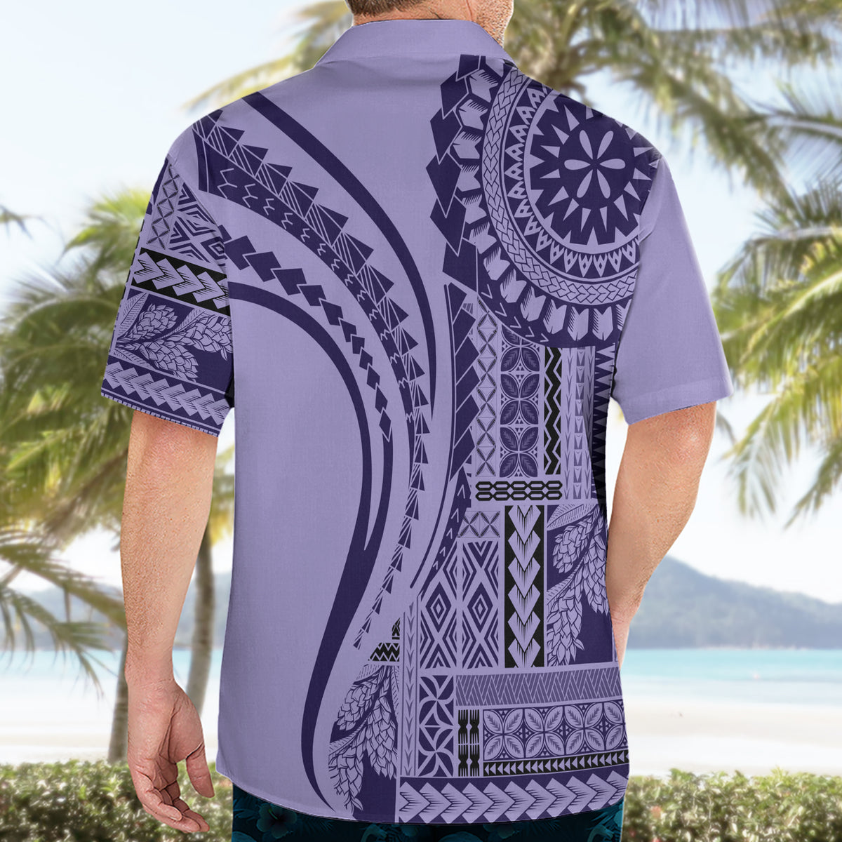 Samoa Siapo Arty Hawaiian Shirt Purple Style LT9 - Polynesian Pride