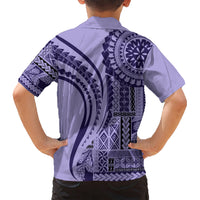 Samoa Siapo Arty Kid Hawaiian Shirt Purple Style LT9 - Polynesian Pride