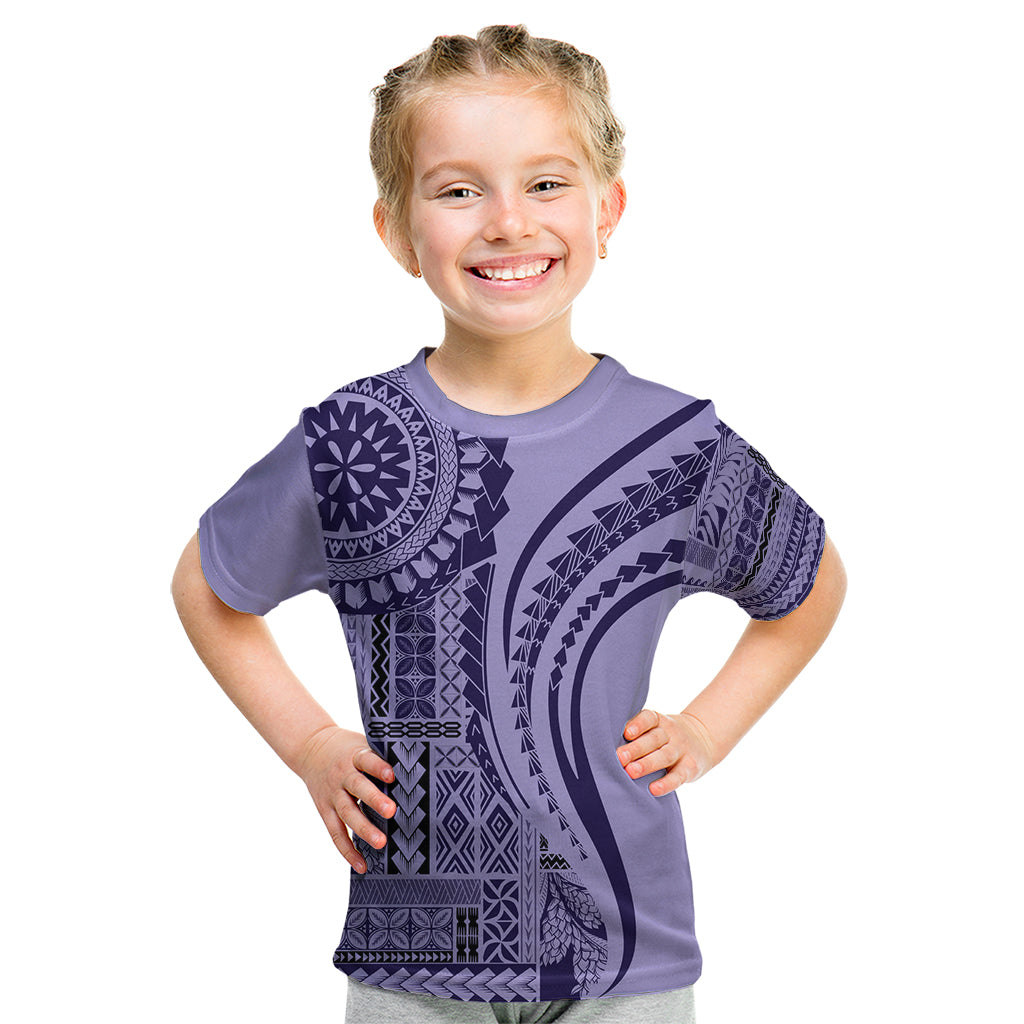 Samoa Siapo Arty Kid T Shirt Purple Style LT9 Purple - Polynesian Pride