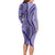 Samoa Siapo Arty Long Sleeve Bodycon Dress Purple Style LT9 - Polynesian Pride