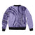 Samoa Siapo Arty Sleeve Zip Bomber Jacket Purple Style LT9 - Polynesian Pride