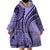 Samoa Siapo Arty Wearable Blanket Hoodie Purple Style LT9 - Polynesian Pride