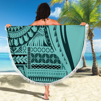 Samoa Siapo Arty Beach Blanket Turquoise Style LT9 - Polynesian Pride