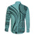 Samoa Siapo Arty Family Matching Summer Maxi Dress and Hawaiian Shirt Turquoise Style LT9 - Polynesian Pride