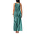 Samoa Siapo Arty Family Matching Tank Maxi Dress and Hawaiian Shirt Turquoise Style LT9 - Polynesian Pride