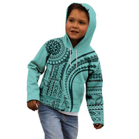 Samoa Siapo Arty Kid Hoodie Turquoise Style LT9 - Polynesian Pride