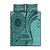 Samoa Siapo Arty Quilt Bed Set Turquoise Style LT9 Turquoise - Polynesian Pride