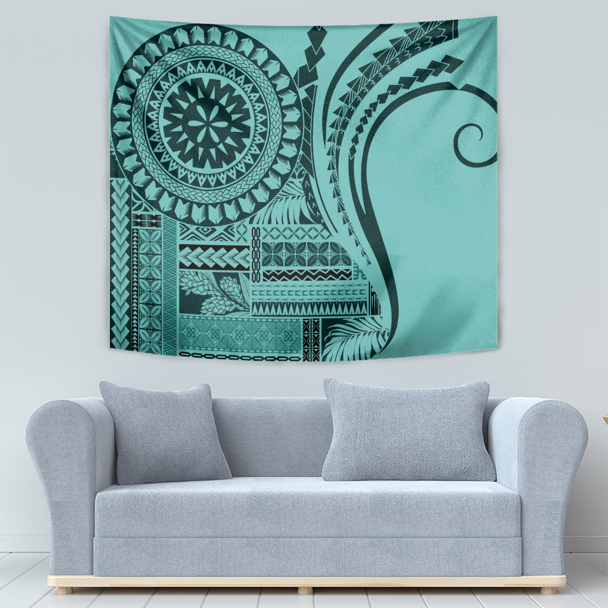 Samoa Siapo Arty Tapestry Turquoise Style LT9 - Polynesian Pride