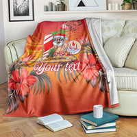 Personalised Wishes in Tahitian Christmas Blanket French Polynesia Santa Beach LT9 - Polynesian Pride