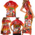 Personalised Wishes in Tahitian Christmas Family Matching Short Sleeve Bodycon Dress and Hawaiian Shirt French Polynesia Santa Beach LT9 - Polynesian Pride