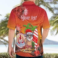 Personalised Wishes in Tahitian Christmas Hawaiian Shirt French Polynesia Santa Beach LT9 - Polynesian Pride