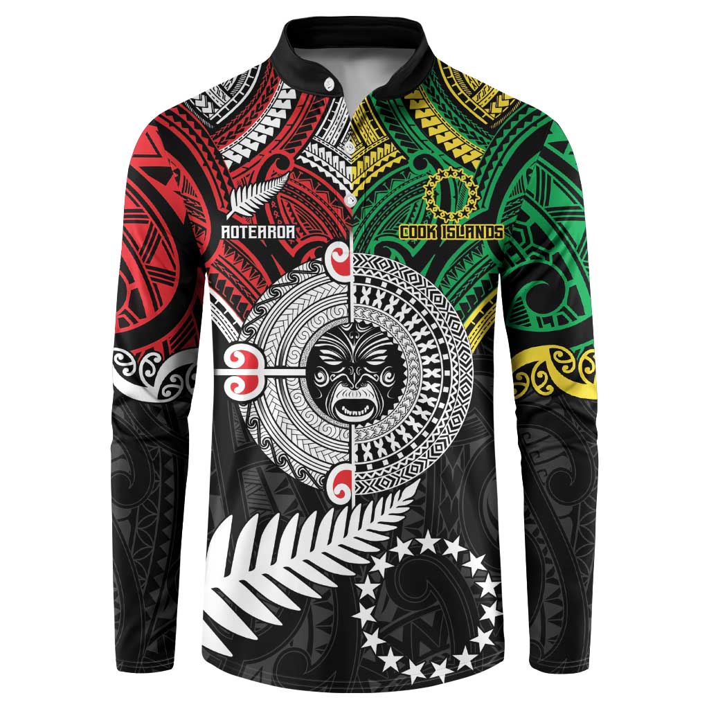 Aotearoa and Cook Islands Mo Te Tiriti Button Sweatshirt New Zealand Honour The Treaty Ake!Ake!Ake!