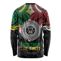 Aotearoa and Cook Islands Mo Te Tiriti Long Sleeve Shirt New Zealand Honour The Treaty Ake!Ake!Ake!