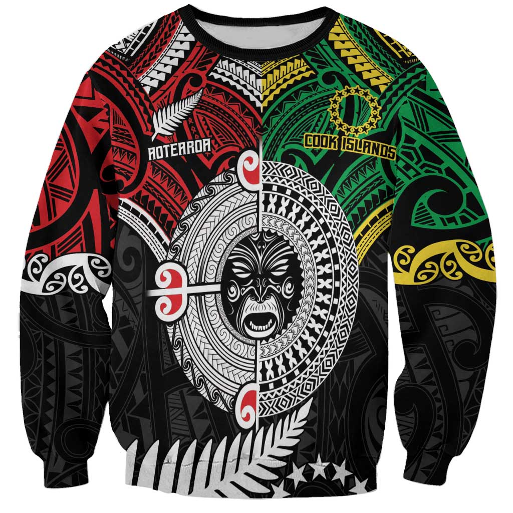 Aotearoa and Cook Islands Mo Te Tiriti Sweatshirt New Zealand Honour The Treaty Ake!Ake!Ake!