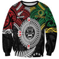 Aotearoa and Cook Islands Mo Te Tiriti Sweatshirt New Zealand Honour The Treaty Ake!Ake!Ake!