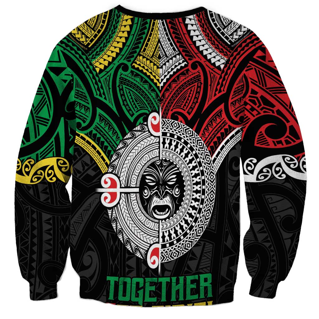 Aotearoa and Cook Islands Mo Te Tiriti Sweatshirt New Zealand Honour The Treaty Ake!Ake!Ake!