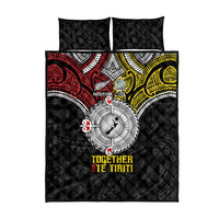 Aotearoa and Niue Mo Te Tiriti Quilt Bed Set New Zealand Honour The Treaty Ake!Ake!Ake!