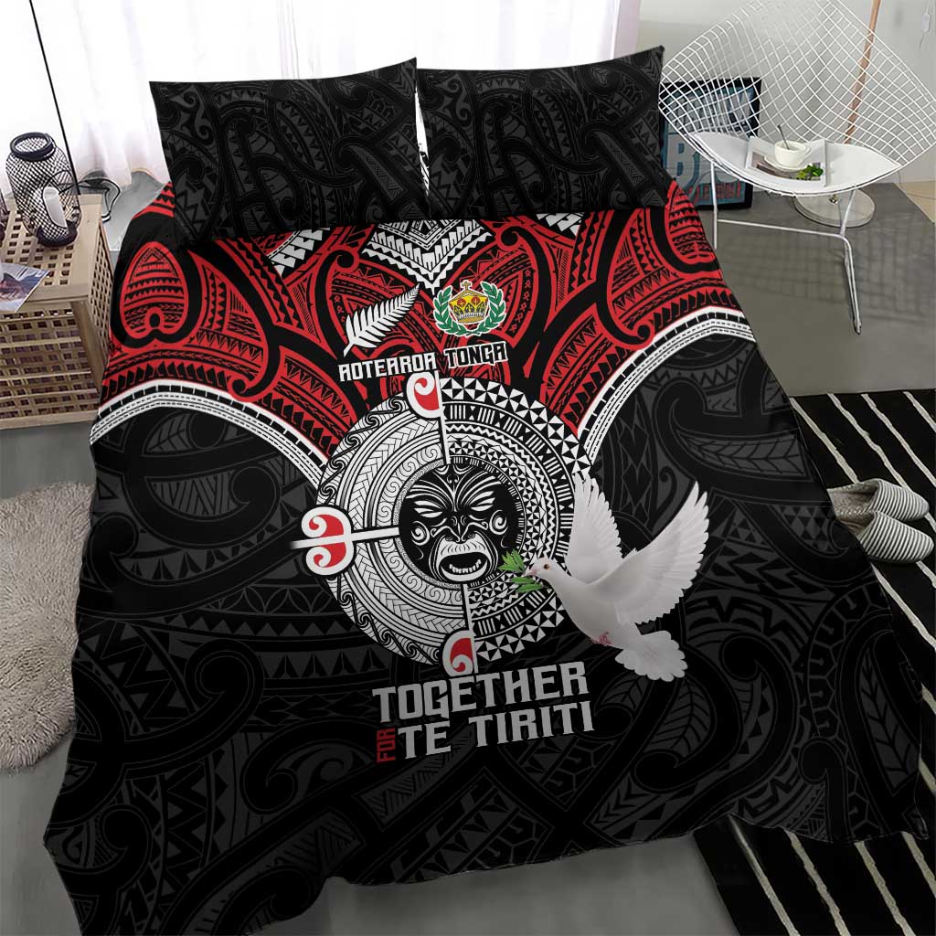 Aotearoa and Tonga Mo Te Tiriti Bedding Set New Zealand Honour The Treaty Ake!Ake!Ake!