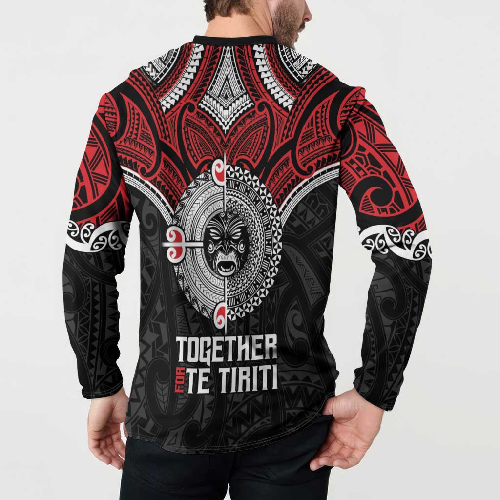 Aotearoa and Tonga Mo Te Tiriti Button Sweatshirt New Zealand Honour The Treaty Ake!Ake!Ake!