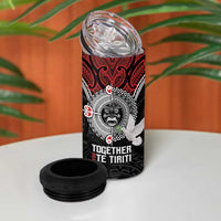 Aotearoa and Tonga Mo Te Tiriti 4 in 1 Can Cooler Tumbler New Zealand Honour The Treaty Ake!Ake!Ake!