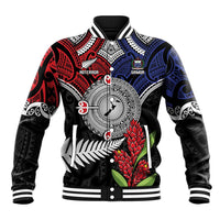 Aotearoa and Samoa Mo Te Tiriti Baseball Jacket Tangata Moana Stand with Tangata Whenua