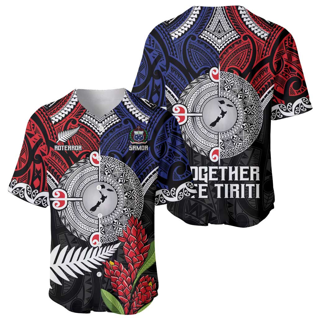 Aotearoa and Samoa Mo Te Tiriti Baseball Jersey Tangata Moana Stand with Tangata Whenua LT9 - Polynesian Pride