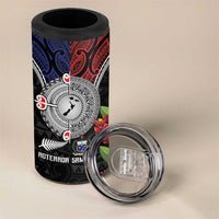 Aotearoa and Samoa Mo Te Tiriti 4 in 1 Can Cooler Tumbler Tangata Moana Stand with Tangata Whenua