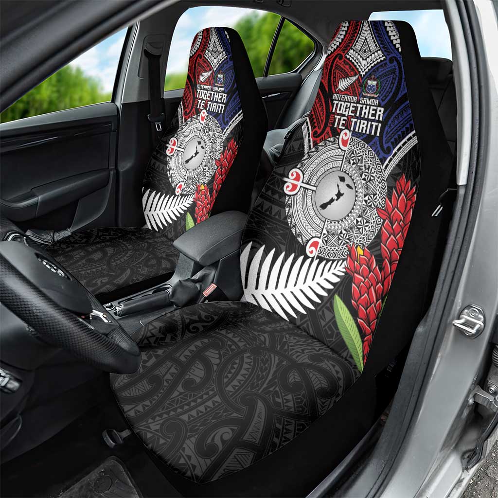Aotearoa and Samoa Mo Te Tiriti Car Seat Cover Tangata Moana Stand with Tangata Whenua LT9 - Polynesian Pride