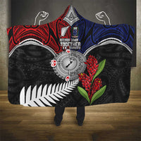Aotearoa and Samoa Mo Te Tiriti Hooded Blanket Tangata Moana Stand with Tangata Whenua