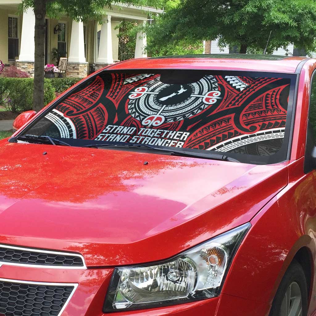 Aotearoa Proud To Be Maori Auto Sun Shade New Zealand Fight Together - Polynesian Pride
