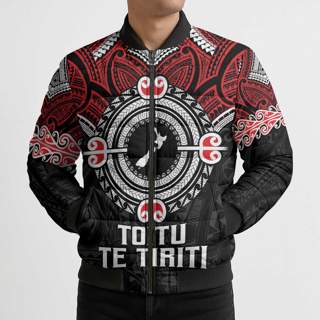 Aotearoa Proud To Be Maori Bomber Puffer Jacket New Zealand Fight Together - Polynesian Pride